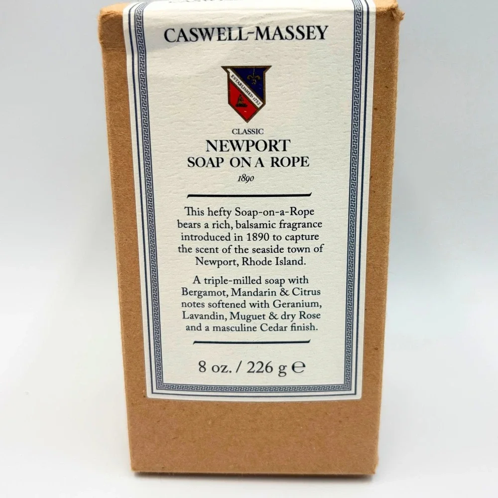 Caswell-Massey Heritage Newport Soap-On-A-Rope 8oz USA New Open Box